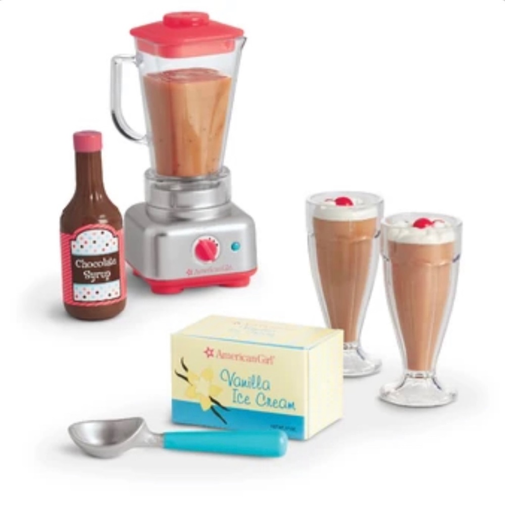American Girl doll milkshake set.